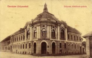 1909 Zólyom, Zvolen; Zólyomi Hitelbank palota, Schlesinger Testvérek üzlete. W. L. (?) 974. / loan bank palace, shop (EK)