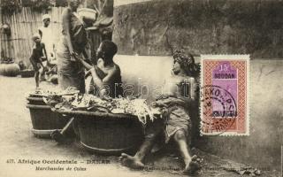 Dakar, Marchandes de Colas / market, merchants, nude woman, Senegalese folklore