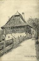 1910 Körmöcbánya, Kremnitz, Kremnica; régi ház / old house (EK)