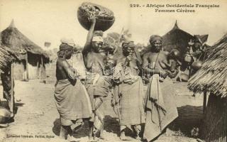 Afrique Occidentale Francaise, Femmes Céreres / indigenous women, nude, Senegalese folklore