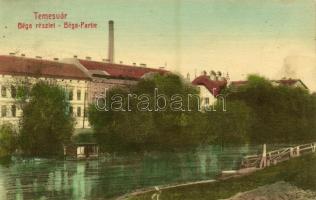 1911 Temesvár, Timisoara; Béga részlet / Bega riverbank (kis szakadás / small tear)