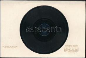 10 db RÉGI motívum képeslap, közte egy mini hanglemezzel / 10 pre-1945 motive postcards with 1 mini ...