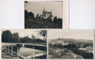 Bajmóc, Bojnice; vár / castle - 3 db régi képeslap / 3 pre-1945 postcards