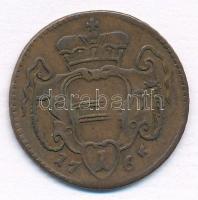 Ausztria 1765. 1pf Cu "Mária Terézia" T:2,2-
Austria 1765. 1 Pfennig Cu "Maria There...