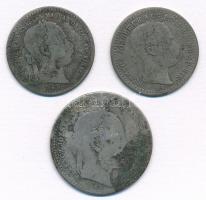 1869KB 10kr Ag + 20kr Ag "Magyar Királyi Váltó Pénz" + 1870KB 10kr Ag "Váltó Pénz&quo...