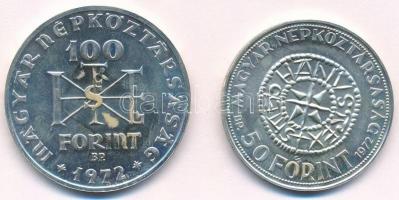 1972. 50Ft Ag + 100Ft Ag "Szent István" pár T:BU kis fo.
Adamo EM38, EM39