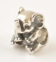 Ezüst(Ag) elefánt charm, Pandora jelzéssel, 1,2×0,6 cm, nettó: 3,8 g