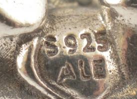 Ezüst(Ag) elefánt charm, Pandora jelzéssel, 1,2×0,6 cm, nettó: 3,8 g