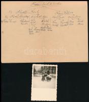 Vegyes papírrégiség tétel, Rotter Emília "Baby" (1906-2003) világbajnok műkorcsolyázó hagy...