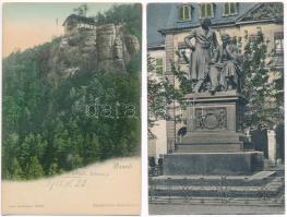 20 db RÉGI használatlan német városképes lap / 20 pre-1945 unused German town-view postcards