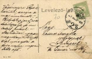 1907 Nagyvárad, Oradea; Görögkeleti (ortodox) püspöki palota, üzlet, villamos. W. L. 963. / Greek Or...
