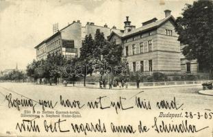 1905 Budapest VIII. Stefánia gyermekkórház az Üllői úton, Nothling Vilmos és Reich Albert reklámja. Üllői út 72-74. (kis szakadás / small tear)