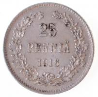 Finnország 1916S 25p Ag T:1-
Finland 1916S 25 Pennia Ag C:AU
Krause KM#6.2