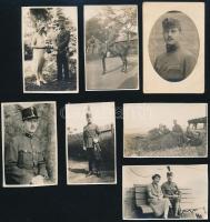 cca 1920-1940 Katonaportrék, 12 db fotó, 5,5×8 cm