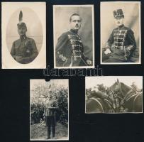 cca 1920-1940 Katonaportrék, 12 db fotó, 5,5×8 cm