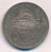 1938. 5P Ag "Szent István" T:2 patina 
Adamo P8.1