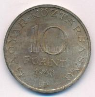 1948. 10Ft Ag "Széchenyi" T:1- patina 
Adamo EM2