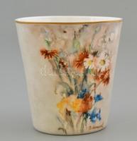 Goebel porcelán dísz pohár. Jelzett, saját dobozában, leírással 8 cm