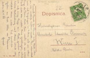 1908 India, Indija; Bahnhof Gasse / Kolodvor ulica / Vasút utca, piaci árusok, templom. W. L. No. 83...