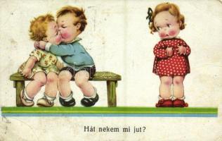 5 db régi humoros motívumlap, gyerekek / 5 pre-1945 humorous children motive postcards