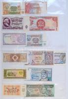 64db-os vegyes külföldi bankjegy tétel érdekes darabokkal, közte Albánia, Észak-Korea, Indonézia, Mo...