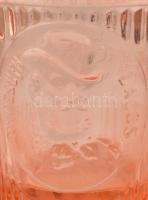 XIX. sz. Kossuth Lajos emlékpohár arcképével, feliratozva. Formába nyomott, 8 cm