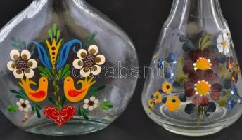 2 db kézzel festett üvegcse 12 cm