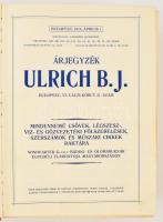 1914. Ulrich B.J. Légszesz, csövek és berendezések vastag, képes termékkatalógus 1360p. Sérült egészvászon kötésben