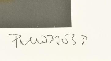 Pethő Zsolt (1937-2016) zeneszerző: Éjszakai nap. Ofszet, papír. Jelzett, sorszámozott. 16x28 cm Üve...