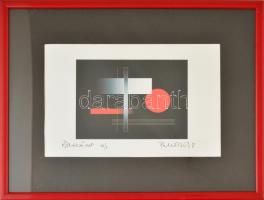 Pethő Zsolt (1937-2016) zeneszerző: Éjszakai nap. Ofszet, papír. Jelzett, sorszámozott. 16x28 cm Üve...