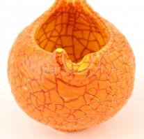 Iparművészeti Vállalatos Gorka mázas kerámia váza,  jelzett, 10 cm