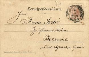 Hranice, Mährisch Weisskirchen; Conferenzsaal der K.u.K. Militär-Oberrealschule / conference room of...