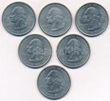 Amerikai Egyesült Államok 1999. 1/4$ "50 állam - Connecticut, Delaware, New Jersey, Pennsylvani...