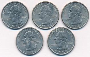 Amerikai Egyesült Államok 2000. 1/4$ "50 állam - Virginia, New Hampshire, Maryland, Dél-Karolin...