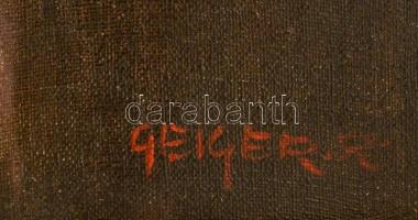 Geiger Richárd (1870-1945): Lányvásár. Olaj, vászon, jelzett, keretben, 60×82 cm / Richárd Geiger  (...