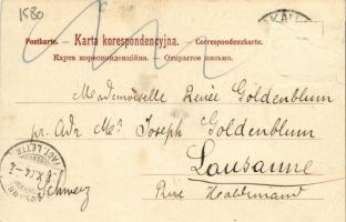 Gebet bei Vollmond. S. M. P. Kr. Déposé 1904. / Judaica art postcard (vágott / cut)