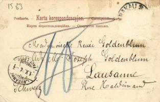 Hawdule, Gite Woch! S. M. P. Kr. Déposé 1904. /  Judaica art postcard (Rb)