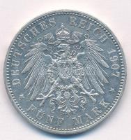 Német Államok / Poroszország 1907A 5M Ag "II. Vilmos" T:2  German States / Prussia 1907A 5...