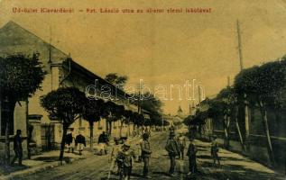 1910 Kisvárda, Szent László utca, állami elemi iskola, Klein Gyula kiadása, W.L. (?) 2032. (EK)