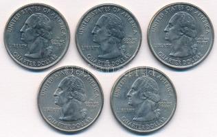 Amerikai Egyesült Államok 2006. 1/4$ "50 állam - Nebraska, Nevada, Dél-Dakota, Colorado, Észak-...