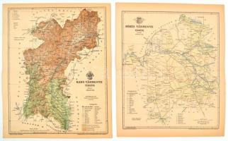 1897 Az összes magyar vármegye térképe.: Posner Károly metszése és nyomása, "Pallas Nagy Lexiko...