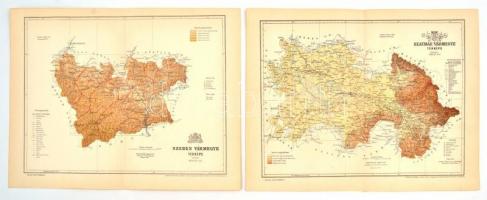 1897 Az összes magyar vármegye térképe.: Posner Károly metszése és nyomása, "Pallas Nagy Lexiko...