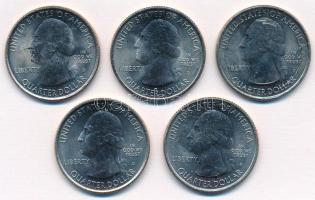 Amerikai Egyesült Államok 2010. 1/4$ "Nemzeti parkok - Yosemite, Grand Canyon, Hot Springs, Mou...