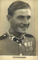 Balassagyarmat, magyar katona kitüntetésekkel / Hungarian military, soldier with medals. Elite foto, photo