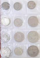 36db-os vegyes érme gyűjtemény albumban, főleg magyar darabok, 31db ezüstérmével, közte 1893KB 1K Ag Ferenc József, Szlovákia 1941. 20K Ag Cirill és Metód, Új-Zéland 1935. 1Fl Ag V. György T:1-,2,3 36pcs of various coins, mostly Hungarian, with 31pcs of silver, including 1893KB 1 Korona Ag Franz Joseph, Slovakia 1941. 20 Korun Ag St. Kyrill and St. Methodius, New Zealand 1935. 1 Florin Ag George V C:AU,XF,F