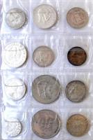 36db-os vegyes érme gyűjtemény albumban, főleg magyar darabok, 31db ezüstérmével, közte 1893KB 1K Ag...