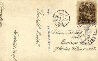 1938 Léva, Levice; bevonulás, katonák a lévai várnál / Levicky hrad / entry of the Hungarian troops,...