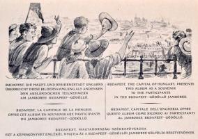 1933 Jamboree Budapest Hungaria 16 oldalas emlékfüzet a külföldi résztvevőknek. Magyar, angol, német...