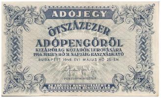 1946. 500.000AP (5x) sorszám nélküli változat T:III,III-