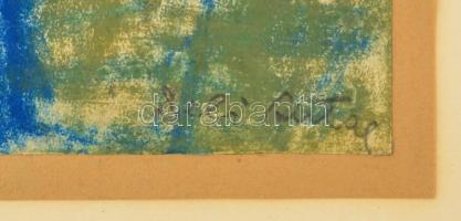 Deli Antal (1886-1960): Házak. Pasztell-szén, papír, jelzett, 18,5×15 cm